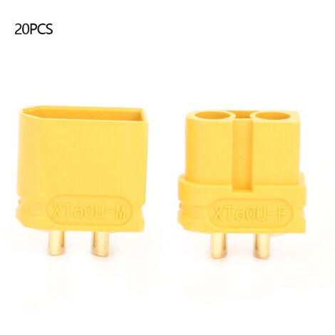 Connecteurs mâles et femelles XT60U, 10 paires, prise en laiton plaqué or, courant élevé pour modèle d'avion RC (1/5)