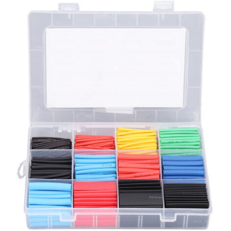 Kit de tubes thermorétractables 2:1, 560 pièces, ensemble de enveloppes de fils isolés électriques, 5 couleurs, 12 tailles (1/5)