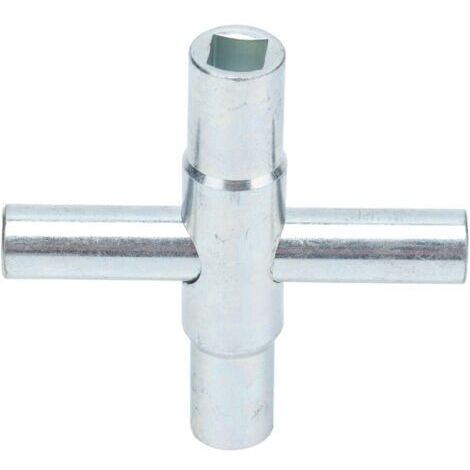Clé de Sillcock à 4 voies 4 en 1, outil croisé pour robinet d'eau, clé de salle de bains manuelle (1/5)