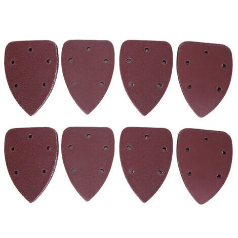 40 pièces Triangle papier de verre dos velours 5 trous ensemble ponçage outils de polissage 140x90mm (1/5)