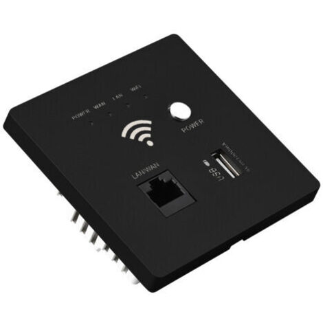 Routeur WiFi sans fil mural, Point d'accès AP 300M, prise de charge USB, montage mural, Wi-Fi avec cryptage WPS