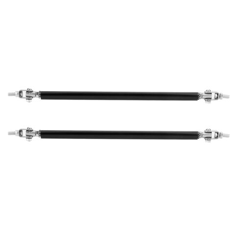 Barre de Support de cravate de tige de jambe de force de séparateur de lèvre de pare-chocs avant réglable de 2 pièces en acier inoxydable (1/5)