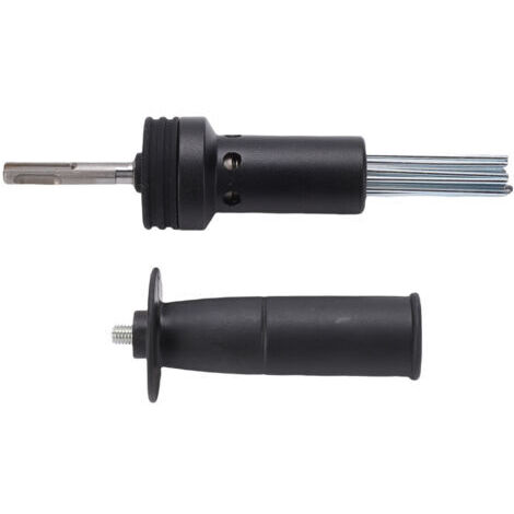 Accessoire de détartrage à aiguilles pour marteau électrique, tige ronde, adaptateur 2 fosses et 2 fentes, construction en acier allié, éliminateur de peinture, de rouille, de saleté et de poussière d