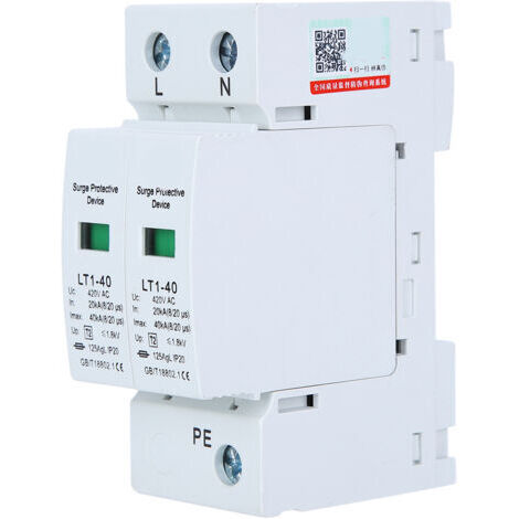 Appareils modulaires anti-tonnerre du module 2P LT140 40ka d'arc blanc de dispositif de protection contre les surtensions (1/5)