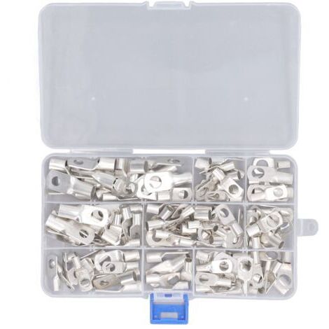 120 PCS Connecteur à anneau électrique pour borne de fil Accessoire en cuivre pour machine et véhicule,DUBUNS (1/4)