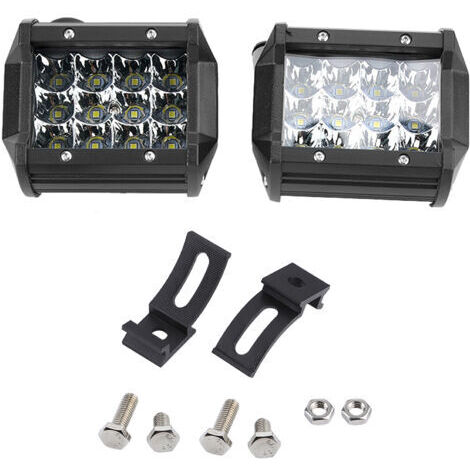 Paire de barre de travail LED universelle 4 pouces 4 rangées 36W pour voiture, camion,de dyk.Trywise (1/4)
