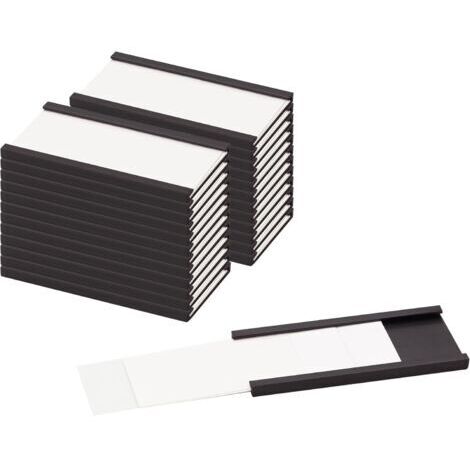 Porte-étiquette Magnétique 50PCS 2.5CM x 5CM Paquets de canal C Film Protecteur épais pour Cartes en Papier Blanc de 300 g Amovible Sans Gâchis pour étagère (1/4)