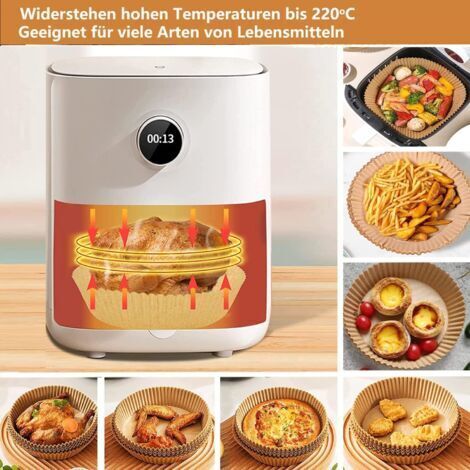 120 Pièces Papier Sulfurisé Pour Air Fryer Russell Hobbs 4 L Accessoires Air Fryer Papier Cuisson 18 X 18 Cm Facilite Le 4 L - Maison