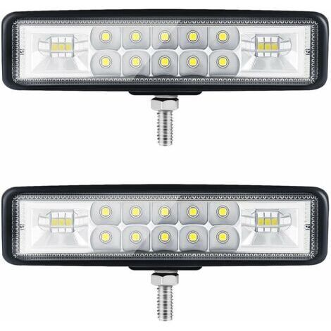 6” Phare LED Moto Phare de Travail led Tracteur 2 Rangs 9-36V 120W 12000LM 6000K Combinaison Spotlight+Floodlight Barre LED Off-road Phare Led 4x4 Pods d'éclairage LED pour Camions SUV Moto (1/5)