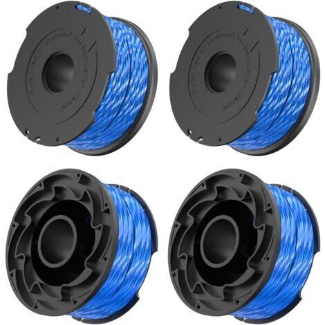 Black and Decker A6441 Lot de 4 bobines de fil pour débroussailleuse GL315 GL350 GL650 GL652 GL655 GL660 GL680 Diamètre 1,65 mm Longueur 12,2 m (1/5)