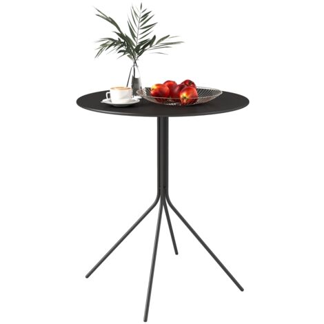 Table ronde d’extérieur (noire, diamètre 60 cm) — robuste, stable et élégante, idéale pour balcon ou jardin (1/4)