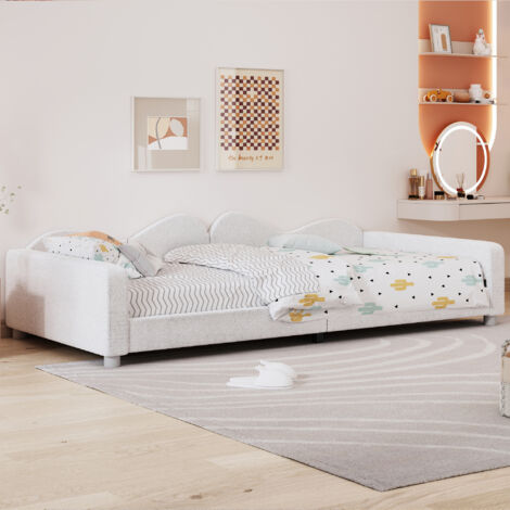 Lit d'invité pliable 90x200 cm blanc softpack gain de place chambre - 3