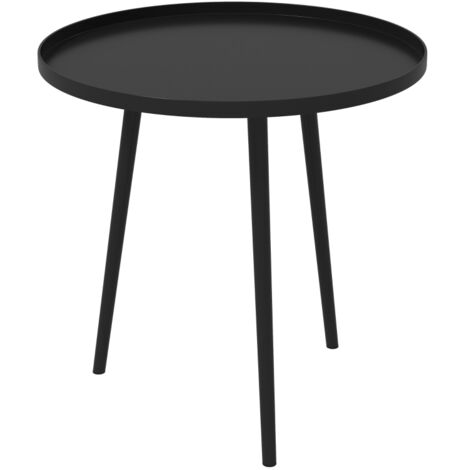 Petite table ronde extérieure en acier noir — diamètre 40 cm (1/4)
