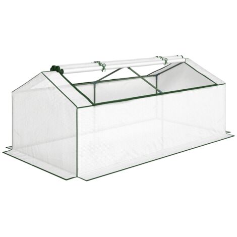 Serre de jardin hivernale renforcée, 180 × 90 × 70 cm — film en polyéthylène blanc durable (1/4)