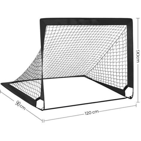 Lot De 2 Buts De Foot Enfants – Pliables, Portables, 120x90x90 Cm, Tissu Oxford 400D, Avec Piquets