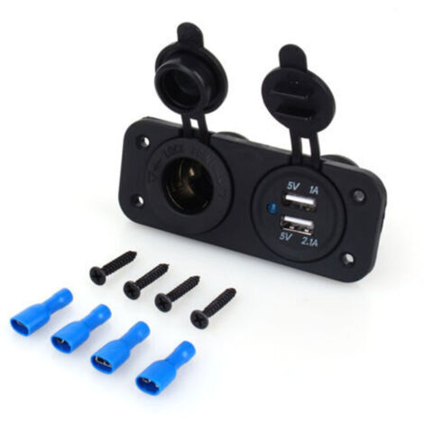 Adaptateur secteur automobile 12 V avec double prise USB pour charge rapide – Prise allume-cigare multifonctionnelle pour voitures, camions et SUV (1/5)
