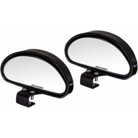 Miroir rétroviseur extérieur réglable 2 pièces – Miroir convexe anti-angle mort pour tous véhicules automobiles, angle de vision élargi, fixation facile sur rétroviseur existant