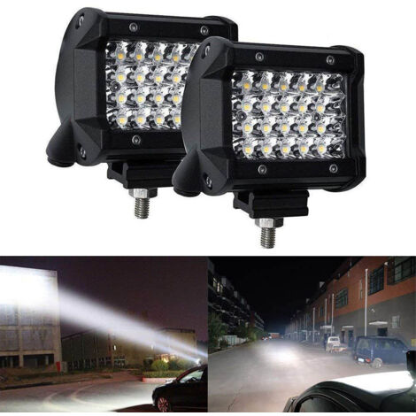 Feu de travail LED pour voiture, 4 rangées, 72 W, ultra-lumineux, projecteur pour moto, amélioration pour tout-terrain, feu de toit universel – Compatible UE dengyankun (1/5)