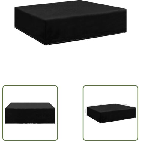 The Living Store Housse de salon de jardin 8 œillets 200x200x70 cm - Housses De Meubles De Jardin - Housse De Jardin - Housse Anti Uv - Housse Imperméable - Protection Meubles De Jardin (1/3)