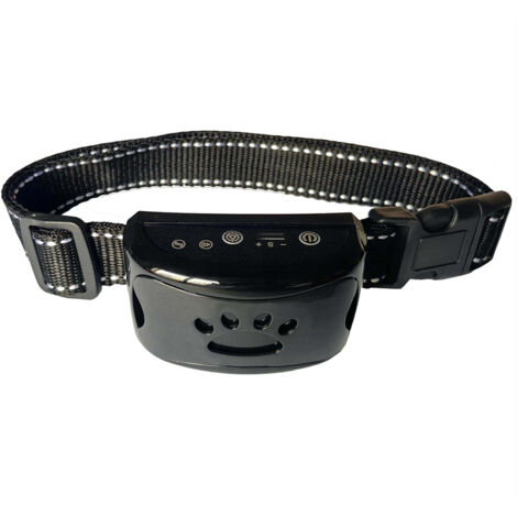 3 In1 Collier anti-aboiement pour chien Dispositif d'aboiement excessif Sûr Inoffensif &amp Formation anti-aboiements sans cruauté - Noir