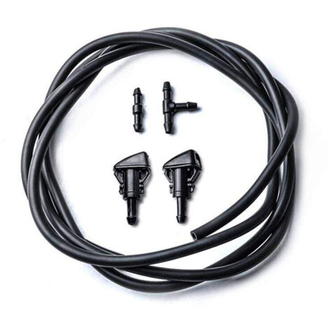 Kit De Buses De Lave-Glace Pour Chrysler / Dodge / Jeep / Ram 2 Metres De Tuyau De Fluide Avec Connecteur 2 Pieces 5303833Aa, Noir (1/5)