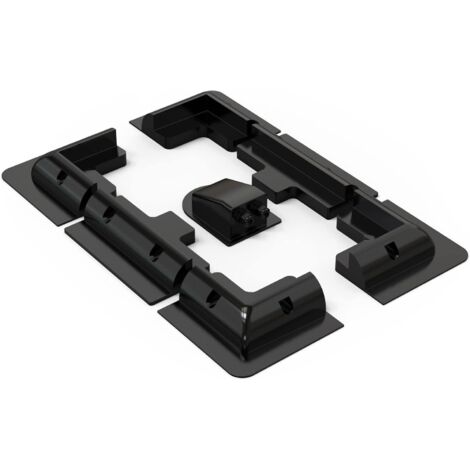 Lot de 7 supports de panneau solaire - Supports latéraux en ABS - Sans perçage - Largement utilisé sur les camping-cars, bateaux, toits plats, camping et caravanes (1/5)