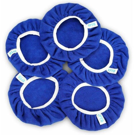 5 pièces(225-250mm) Bonnets de Polissage en Microfibre,Car Polisseuse Pad Bonnet Buffing Pad de Bonnets de Polissage Polissage polir Bonnets électrique pour Polisseuse-lustreuse Orbitale (1/5)