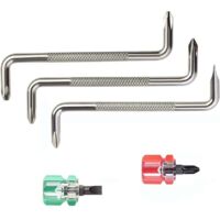 Double Head Offset Screwdriver Z Shaped Magnetic Slotted Phillips Hand Tool Set 5 in 1 ZSDS-01