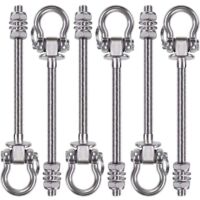 Lot de 6 Support de balançoire Robuste, 235 mm, Crochets de balançoire pour Chaise de hamac de Yoga à Poutre en Bois et en Acier, Sac de Frappe