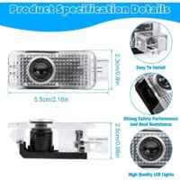 Projecteur Porte Voiture Avec Logo 4 Projecteurs Logo LED Pour Portières Audi - A1/A3/A4/A5/A6/A7/A8/Q2/Q3/Q5/Q7/Q8/TT/R8 | Éclairage Bienvenue HD Lampe Portière HD
