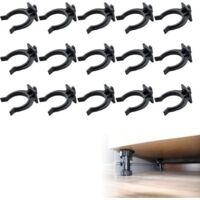 Clip de Panneau de Bain, Clip de Plinthe Cuisine, Fixations, Clip de Fixation pour Plinthes, Clip pour Plinthe, Clip Plinthe, Plinthe Cuisine, Clip de Plinthe, 15 Pièces, Noir