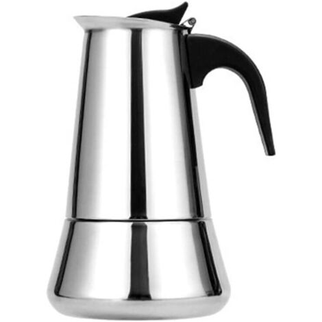 Caffettiera Moka In Acciaio Inox - 2/4/6/9 Tazze, Per Induzione, Con Valvola Di Sicurezza