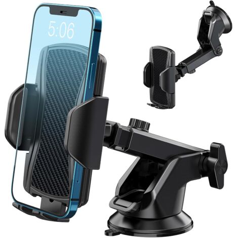 Energizer Soporte Universal Para Móvil De Ventosa | Rotación 360° Para Pantalla 4-7″ | Fijación Al Salpicadero O Parabrisas | Estable Y Duradero (Negro)
