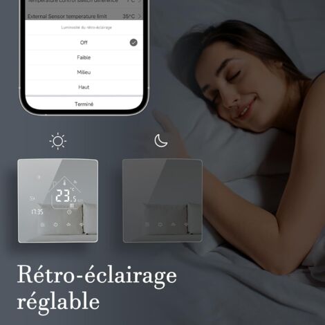 Termostato inteligente Tuya con WiFi, pantalla tác... – Grandado