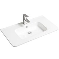 Lavabo rectangular de encastre - 80 x 46 cm - Blanco brillo - ORIS 800