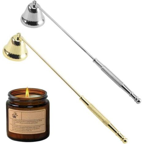 royaluxe - Eteignoir Bougie 2 Pièces Éteignoir à Bougie en Acier Inoxydable Long Éteignoir de Bougie Extincteur pour Éteindre en Toute Sécurité,21cm (1/5)