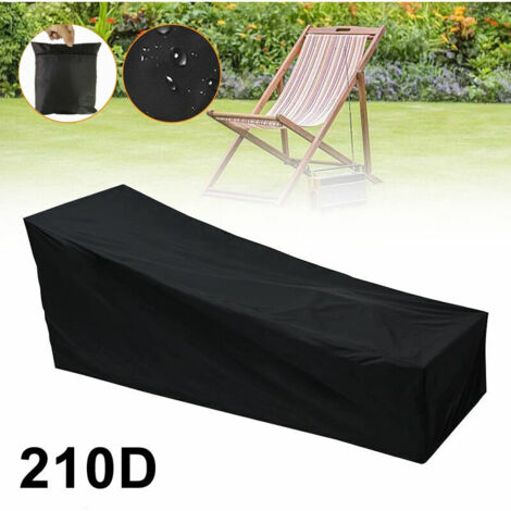 royaluxe - Housse de chaise longue de patio imperméable, housse de meubles de patio 210D/420D, housse de chaise longue extérieure durable, résistante à la décoloration, résistante à la déchirure, rési (1/5)