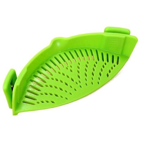 royaluxe - Passoires alimentaires Passoire à mailles fines, filtre en silicone mains libres résistant à la chaleur pour tous les pots Bols, Spaghetti aux légumes, bœuf haché(Verte), (1/5)