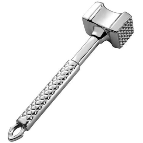 royaluxe - Attendrisseur à viande, Le marteau à viande en acier inoxydable, Attendrisseur double face, Marteau a Steak avec Poignée en Antidérapante, 1Pcs (1/5)