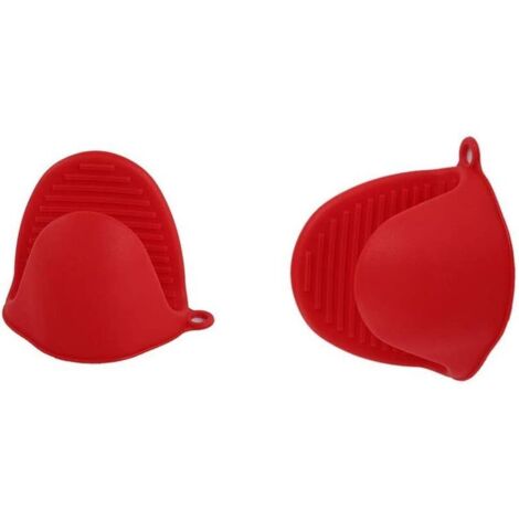 royaluxe - Maniques en silicone pour four - Résistant à la chaleur -118.5cm Rouge 1 paire (1/5)