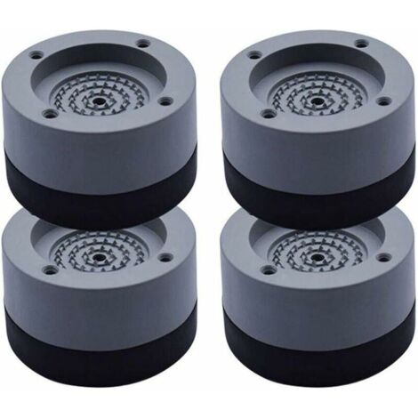 royaluxe - Amortisseur de vibrations, lot de 4, tapis anti-vibrations, amortisseur de vibrations pour machines à laver et sèche-linge, 4 cm (gris, 4 cm) (1/5)