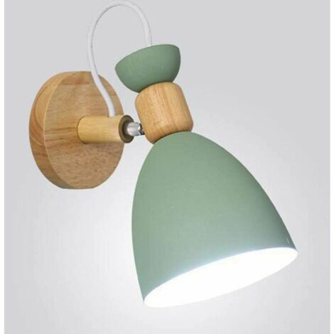 royaluxe - Créatif Applique Murale Moderne Lampe Murale Simple Lampe de Mur Fer E27 Base Nordique Style Art Déco pour Chambre, Salon, Chambre d'enfants, Restaurant, Couloir, Escaliers (Vert) (1/5)