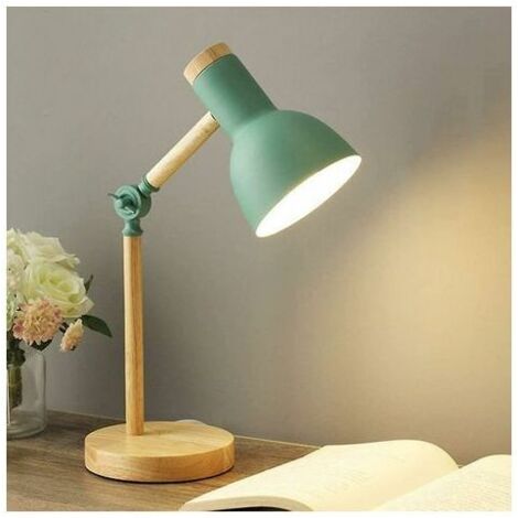 royaluxe - lampe de table nordique chambre lampe de chevet protection des yeux des enfants lampe de lecture lampe de bureau réglable Led E27 étude veilleuse (grand (1/5)