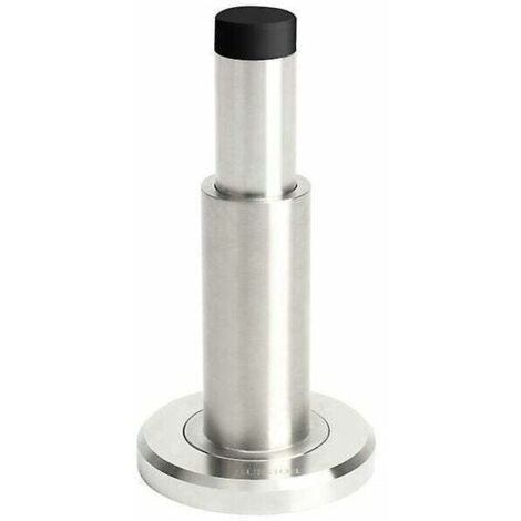 royaluxe - Acier inoxydable 304 Réglable Extra-long arrêt de Porte en caoutchouc Protection Poignee Porte butoir de porte mural butée de porte murale argent, (1/5)