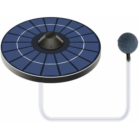 royaluxe - Aérateur de bassin solaire pompe à oxygène avec tuyau d'air et pierre à bulles aérateur de bassin à eau flottante oxygénateur de réservoir de poissons