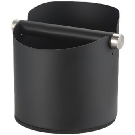 royaluxe - Knock Box Café Boîte Bac Marc a Cafe Pot Marc de Café Coffee Knock Box Barista Accessoire avec Barre de Frappe Amovible en Métal et Base Antidérapante (Ronde) (1/5)