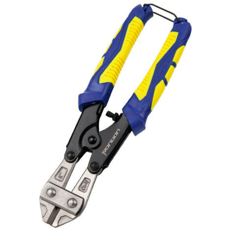 Mini Coupe-boulons Compact 215 mm avec Mâchoires en CR-MO, Idéal pour Couper les Boulons, Clous, Rivets -