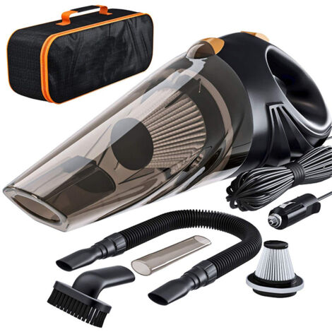 royaluxe - Aspirateur de voiture - Accessoires de voiture - Petit aspirateur de voiture portable haute puissance 12 V avec accessoires, sac - Kit de détails essentiels pour le voyage (1/4)
