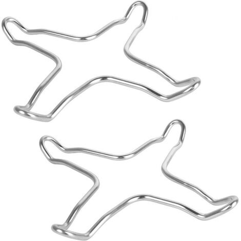 Réducteurs de gaz en acier inoxydable pour cuisinière à gaz - Support de poêle à gaz - Grille supérieure - Support pour wok 1414cm  2Pcs Argent (1/5)