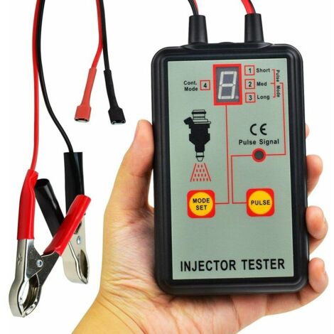 royaluxe - Universel Détecteur D'injecteur de Carburant Automobile en ABS Affichage LED Outils de Réparation de Test de Voiture avec des Pinces Crocodiles (1/5)